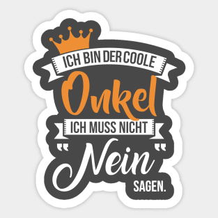 Ich bin der coole onkel Sticker